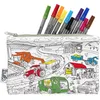 Image de Trousse à colorier lavable et réutilisable Roues en route avec 10 feutres