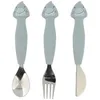 Image de Set de 3 couverts en silicone Mr. Shark