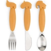 Image de Set de 3 couverts Easy-grip Deer friends Moutarde
