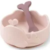 Image de Bol ventouse et cuillère silicone Wally rose