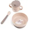 Image de Coffret premier repas Happy clouds Rose (3 pièces)