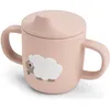 Image de Tasse à bec à 2 anses en silicone Tiny farm Rose