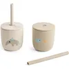 Image de Lot de 2 gobelets à paille en silicone Celebration Sable