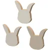 Image de Set de 3 patères en bois Lapin