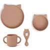 Image de Coffret repas en silicone Vivi Chat dark rose (4 pièces)