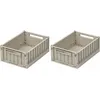 Image de Lot de 2 petites caisses de rangement Weston S Sandy