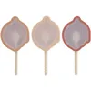 Image de Lot de 3 moules à glaces citron en silicone rose mix
