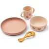 Image de Coffret repas en silicone Vivi Butterfly Apple Blossom (4 pièces)