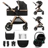 Image de Poussette Esme Pro 3 en 1 Pure Black