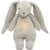 Image de Peluche veilleuse lapin nature bio avec sons & lumières gris
