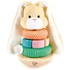 Image de Lapin à empiler en bois et tissu