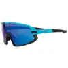 Image de Lunettes vélo monture 3 verres interchangeables - protection 100% uv - uva - uvb vision optimale, ultra adhérentes, tres résistantes Gist Next Bleu TU