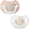 Image de Lot de 2 sucettes symétriques SXPro Wild&Free Night and Day Rose (0-6 mois)