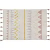 Image de Tapis lavable azteca naturel vintage nude (120 x 160 cm)