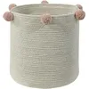 Image de Panier de rangement Bubbly en coton naturel et rose nude (30 x 30 cm)