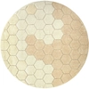 Image de Tapis lavable rond Honeycomb Golden (140 cm)