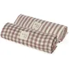 Image de Set 2 langes Praliné Vichy Rayures Moka (70x70 cm)