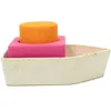 Image de Jouet de bain bateau en caoutchouc orange