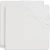 Image de Lot de 2 draps housses en coton blancs (40 x 80 cm)
