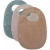 Image de Lot de 3 bavoirs en éponge Sea Green-Nougat-Biscuit