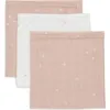 Image de Lot de 3 mini langes en gaze de coton Wild Rose (31 x 31 cm)