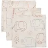 Image de Lot de 3 mini langes en gaze de coton Elephant Tales (31 x 31 cm)
