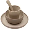 Image de Coffret repas en silicone Natural Shades (4 pièces)