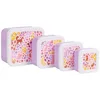 Image de Lot de 4 boîtes à goûter Fleurs du jardin