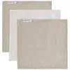 Image de Lot de 3 mini lange Tender Beige-Linen (30 x 30 cm)