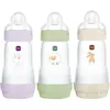 Image de Lot de 3 biberons Easy Start anti-colique Lilas+Sable+Nature Tétine Débit 2 (260ml)