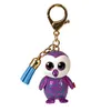 Image de Animal en peluche TY Mini Boo's Clip Moonlight La chouette Violet 10 cm