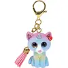 Image de Ty, Unisexe, Porte-clés, Mini Boo's Clip Heather chat 9cm, Multicolore