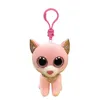 Image de Porte-clés en peluche Ty Beaniee Boo's Clip Fiona le Chat