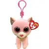 Image de Ty Beanie Boo's Clip Fiona Pink Cat (10 cm)