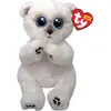 Image de Ty Beanie Babies Bellies Ourson Wuzzy Blanc 15cm (8 cm)