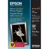 Image de Epson Papier brillant Ultra Photo, 50 feuilles (300 g/m², 10 x 15 cm, 50 pcs), Papier photo, Blanc