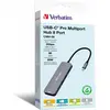 Image de Verbatim CMH-08 (USB-C, 8 ports), Station d’accueil + hub USB, Gris, Argent