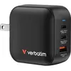 Image de Verbatim Mini GaN 3 Port Charger (70 W), Chargeur USB, Noir