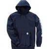 Image de Carhartt, Hommes, Pull-over, Sweat à capuche avec logo en manches, Bleu, (S)