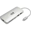 Image de Eaton Station d'accueil USB-C 4K HDMI USB 3.2 Gen 1 USB-A/C Hub GbE Memory Card 60W PD Charging (USB-C, 4 ports), Station d’accueil + hub USB, Argent