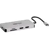 Image de Eaton Station d'accueil USB-C double affichage - 4K 60Hz HDMI USB 3.2 Gen 1 USB-A Hub GbE Memory Card 100W (USB-C, 3 ports), Station d’accueil + hub USB, Gris
