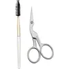 Image de Tweezerman, Pinceau de maquillage, Ciseaux et brosse de modelage des sourcils en acier inoxydable (Sourcils)