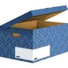 Image de Bankers Box, Archivage + classement, 5 boîtes à archives Décor série bleu ardoise/blanc 36,7 x 57,0 x 29,5 cm (A4, A4+)