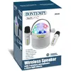 Image de Bontempi Wireless Speaker with Double Microphone and Disco LED Lights, 18.5 x 17 x 12 cm