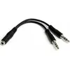 Image de StarTech 2en1 (éclats), Adaptateur audio, Noir