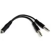 Image de Startech Répartiteur De Casque 4 Broches Vers 2x 3 Positions