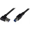 Image de StarTech Câble USB 3.0 SuperSpeed de 1m A vers B à angle droit - Noir - Câble de connexion USB3.0 - Mâle/... (1 m, USB 3.2 Gen 1), Câble USB