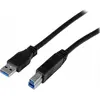 Image de StarTech Câble USB 3.0 SuperSpeed certifié de 1 m A vers B - Noir - Câble de connexion USB 3 - mâle/mâle (1 m, USB 3.2 Gen 1), Câble USB