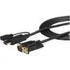 Image de StarTech Câble Adaptateur HDMI De 6 Pieds Vers VGA (1.90 m), Câble vidéo, Noir