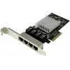 Image de StarTech Carte d'interface réseau Gigabit 4 ports - PCIe (Mini PCI Express), Carte réseau, Noir